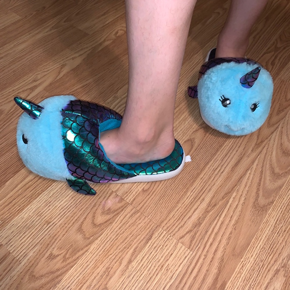 narwhal slippers